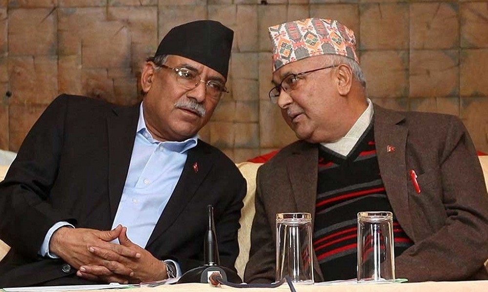 केपी ओलीले गरे प्रचण्डको प्रसंसा!