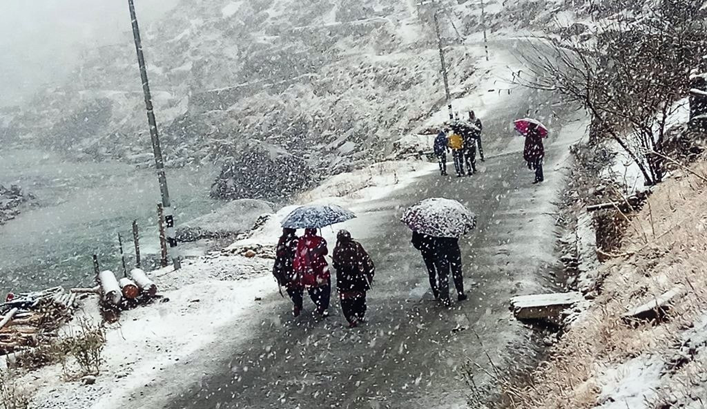 पश्चिमी वायुको आंशिक प्रभाव,पहाडी तथा हिमाली भूभागमा हिमपातको सम्भावना